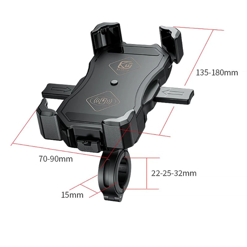 Support de téléphone moto- chargeur induction