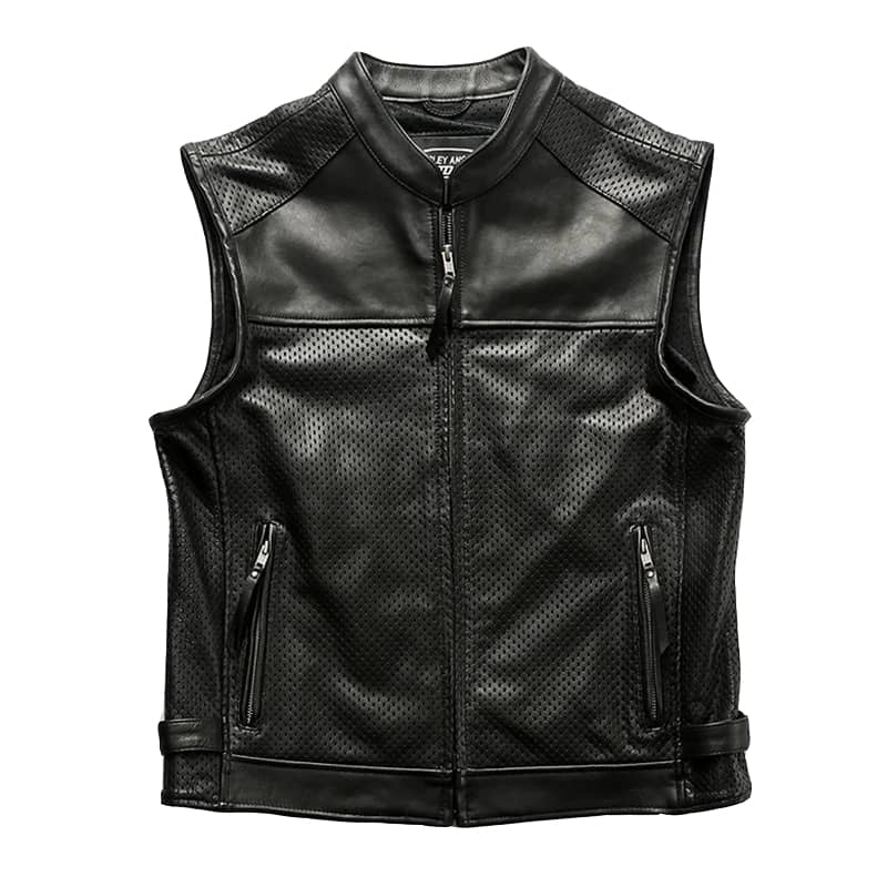 Gilet biker en cuir - glumed