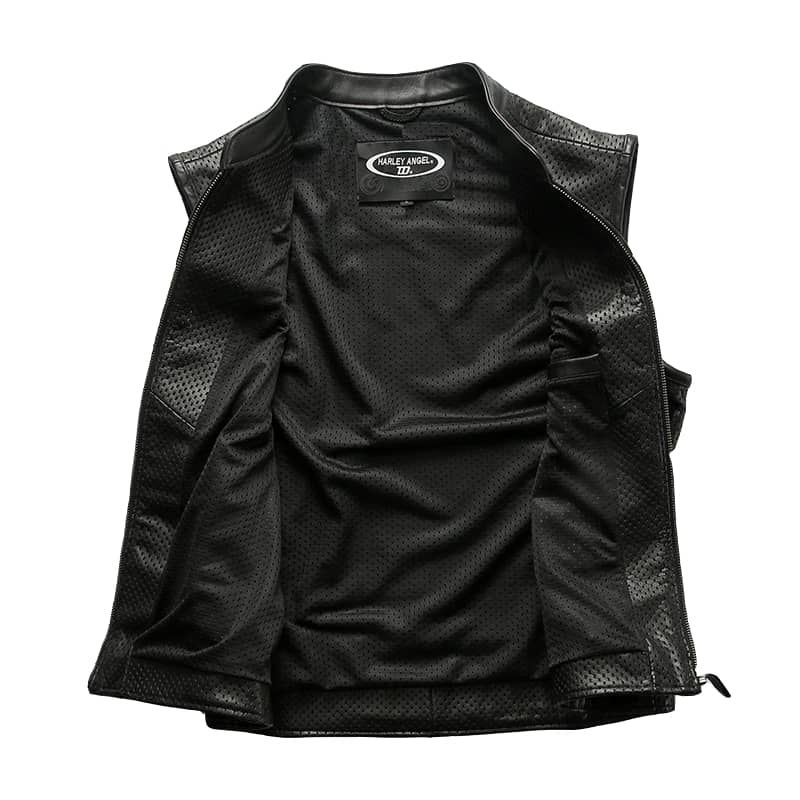 Gilet biker en cuir - glumed