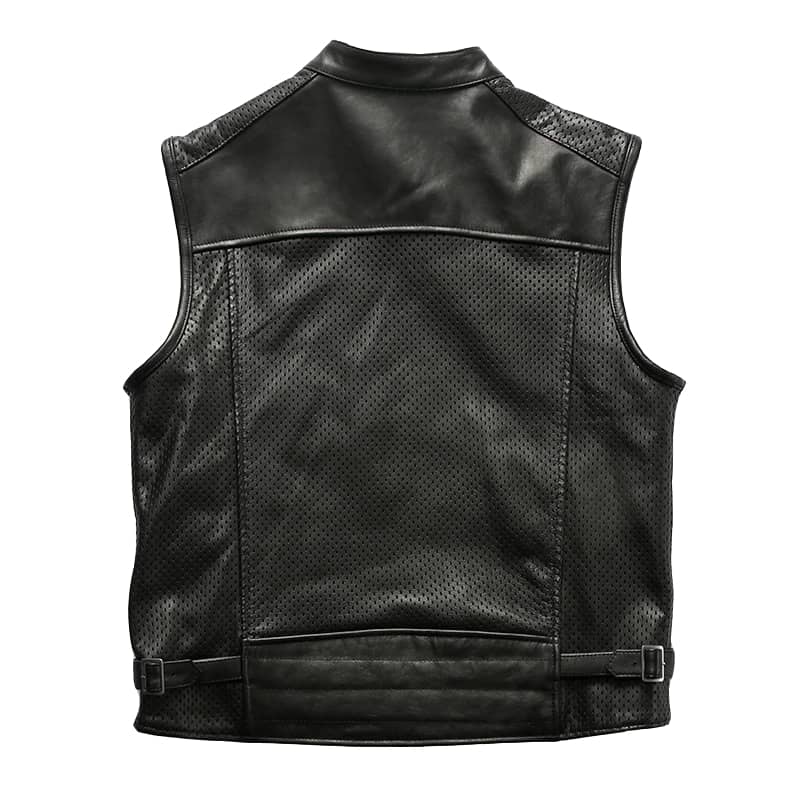 Gilet biker en cuir - glumed