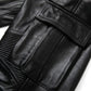 Pantalon de moto en cuir noir pour biker