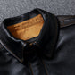 Veste en cuir pour homme type pilote militaire