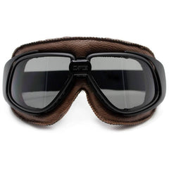 Lunette de moto en cuir