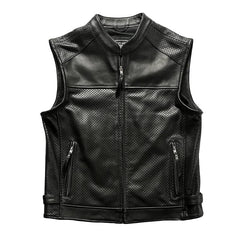Gilet biker en cuir - glumed